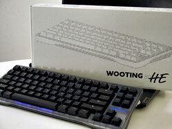 Wooting 80HE com caixa PCR Ghost e teclas PBT de disparo duplo. (Fonte da imagem: Julian van der Merwe / Notebookcheck)