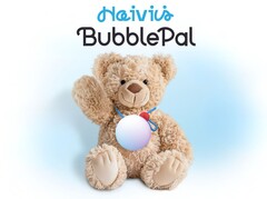 O BubblePal é pequeno, semelhante a uma bola e pode servir como um pingente para o brinquedo de pelúcia favorito da criança (Fonte da imagem: Haivivi)