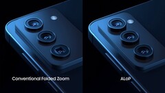 A suposta atualização de zoom da Samsung em comparação com um periscópio len convencional (Fonte da imagem: SK via YouTube)