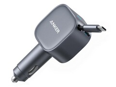 O carregador veicular Anker Nano 75W com um cabo USB-C retrátil. (Fonte da imagem: r/Anker subreddit)