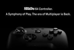 a primeira tentativa da 8BitDo de criar um controle para Nintendo 64 está finalmente disponível na cor preta. (Fonte da imagem: 8BitDo)