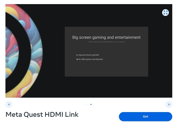 O aplicativo Meta Quest HDMI Link está no App Lab por enquanto. (Fonte da imagem: Meta)