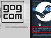 A GOG tem a resposta mais adequada à nova divulgação de licenciamento da Valve. (Fonte da imagem: Valve / GOG - editado)