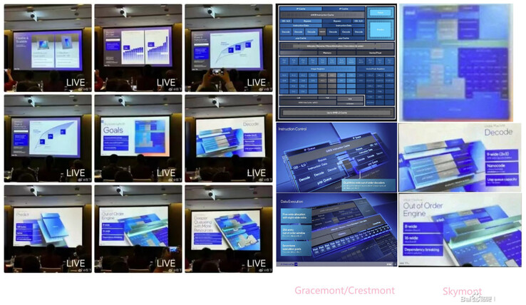 Slides do Lunar Lake vazados da apresentação da Intel. (Fonte: HXL on X)