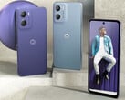 A Motorola descreve as cores do Moto E15 como Denim Blue, Misty Blue e Fresh Lavender. (Fonte da imagem: Motorola)