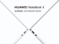 O novo MateBook X será revelado no dia 19 de agosto na China. (Fonte da imagem: Huawei - editado)