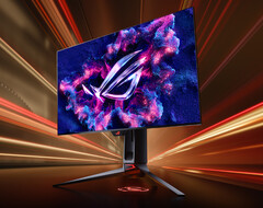 O ROG Swift OLED PG27AQDP não possui um acabamento de tela brilhante. (Fonte da imagem: ASUS)