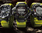 Da esquerda para a direita, Casio G-Shock GR-B300RY-1A9, GPR-H1000RY-1A9 e GW-9500MRY-1A9. (Fonte da imagem: Casio)