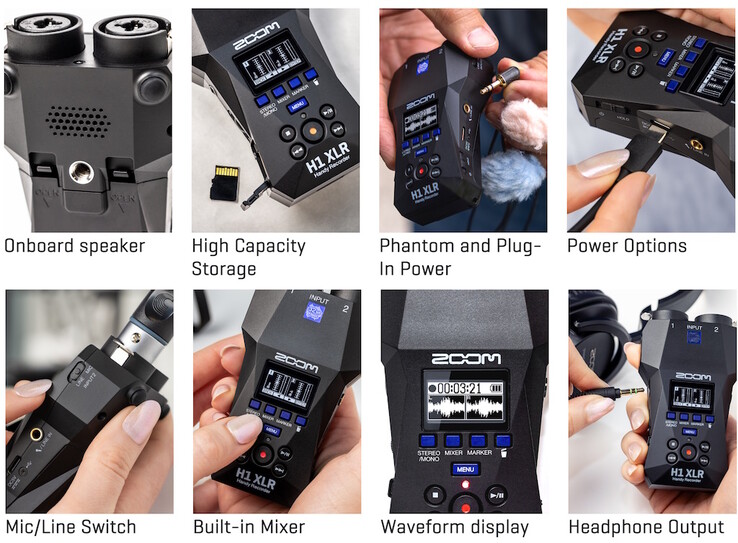 O Zoom H1 XLR é repleto de recursos para atender às necessidades dos profissionais de gravação de áudio. (Fonte da imagem: Zoom)