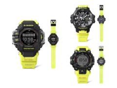 Os relógios Casio G-Shock Rescue Yellow Series que vazaram. Os números dos modelos são GPR-H1000RY-1A9, GW-9500MRY-1A9 e GR-B300RY-1A9. (Fonte da imagem: @morgan_gshock no Instagram)