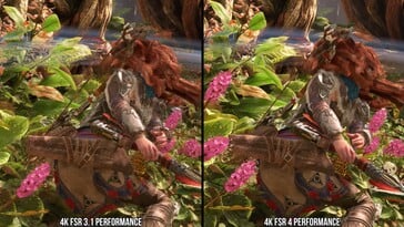 FSR 4 vs. FSR 3 em qualidade de imagem em movimento. (Fonte da imagem: Digital Foundry)