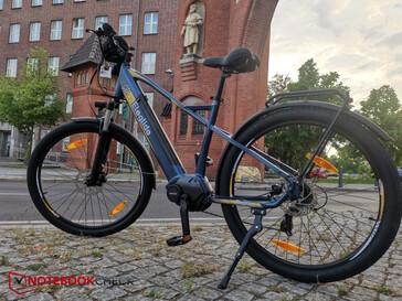 A bicicleta totalmente montada