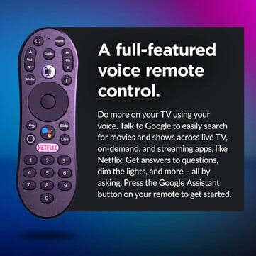 O TiVo Stream 4K tem um controle remoto de voz em forma de amendoim repleto de botões. (Fonte da imagem: TiVo)