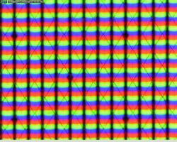 Estrutura de subpixel com matriz de sensor de toque