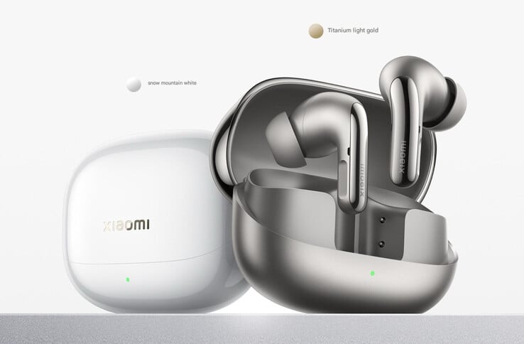 O Xiaomi Buds 5 Pro regular vem em duas cores. (Fonte da imagem: Xiaomi)