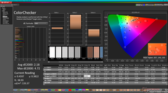 ColorChecker após a calibração (vs. P3)