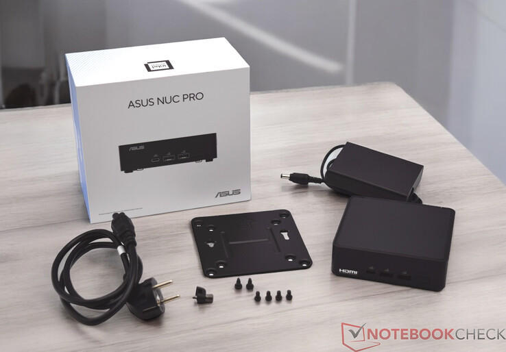 Escopo de entrega do Asus NUC 14 Pro