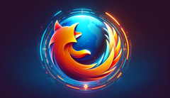 Logotipo futurista do navegador Firefox (Fonte: imagem gerada por DALL-E 3)