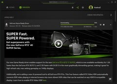 Baixando o pacote Nvidia GeForce Game Ready Driver 551.23 via GeForce Experience (Fonte: próprio)