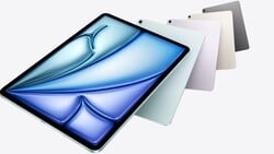 O iPad Air 11 (2024) está disponível nas cores cinza espacial, roxo, azul e Starlight.