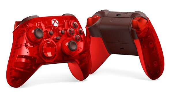 O Xbox Wireless Controller Pulse Cipher Special Edition é coberto por diferentes tons de vermelho na parte externa. (Fonte da imagem: Xbox)