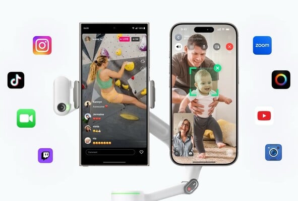 O Flow 2 Pro agora pode ser usado com telefones Android e aplicativos de terceiros (Fonte da imagem: Insta360)