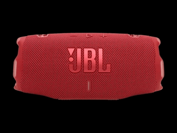 O JBL Charge 6 tem uma base estável e uma marca visível na frente. (Fonte da imagem: JBL)