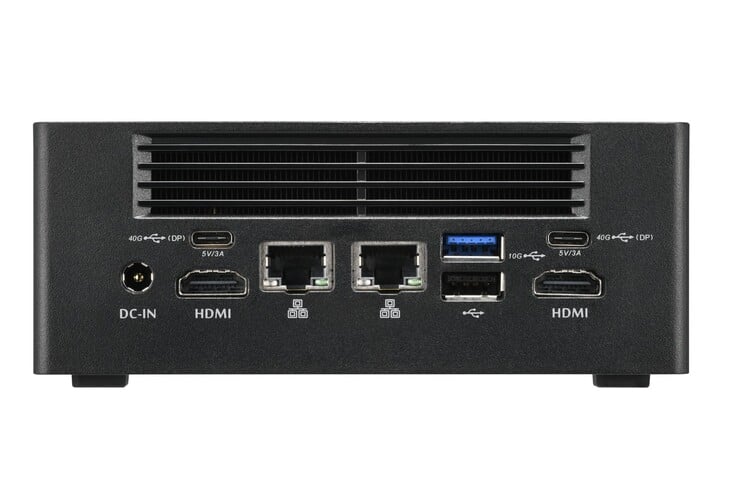 O mini PC tem duas portas HDMI e uma porta Ethernet (Fonte da imagem: Shuttle)