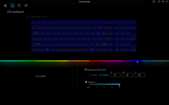 Configurações do teclado RGB